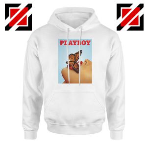 Playboy Girl Butterfly Lip Sexy White Hoodie