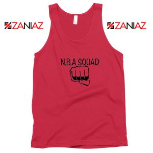 Shop NBA Squad Design New Red Tank Top