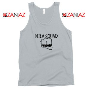 Shop NBA Squad Design New Sport Grey Tank Top