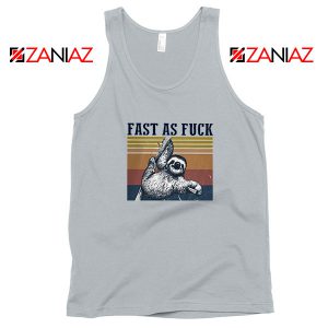 Sloth Fast As Fuck Funny Best Sport Grey Tank Top