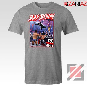 Bad Bunny Rapper Vintage WWE Grey Tshirt