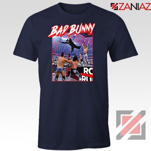 Bad Bunny Rapper Vintage WWE Navy Blue Tshirt