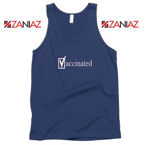 Covid Vaccinated 2021 Navy Blue Tank Top