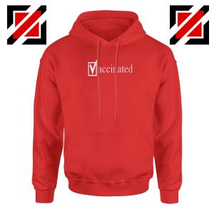 Covid Vaccinated 2021 Red Hoodie
