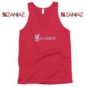Covid Vaccinated 2021 Red Tank Top