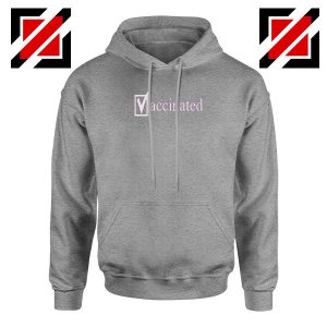 Covid Vaccinated 2021 Sport Grey Hoodie