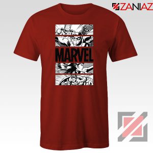 Marvel Superhero Panels Red Tshirt