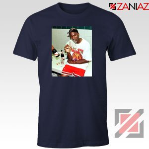 Michael Jordan Cigar 3 Peat Navy Blue Tshirt