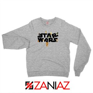 Star Wars Characters Climbing Grey Sweatshirt