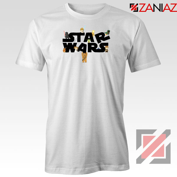 Star Wars Logo Climbing Characters T-shirt – Fun Pop Culture Tee