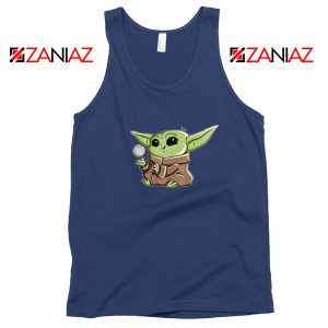 The Child Star Wars Playing Ball Navy Blue Tank Top