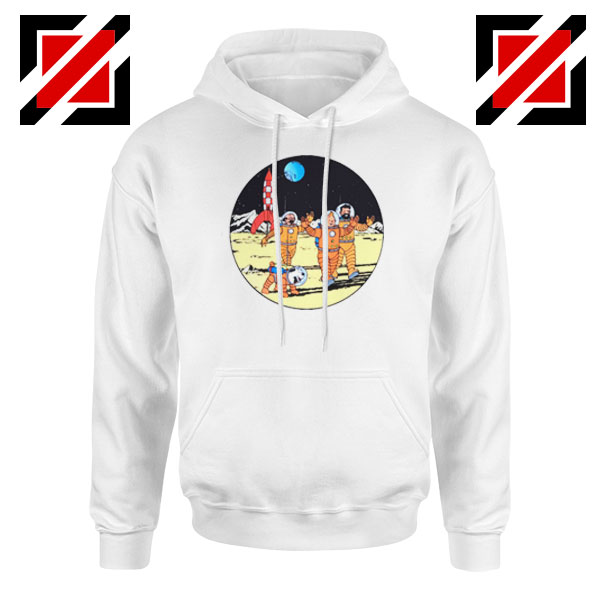 Tintin Space Adventure Hoodie – Retro Cosmic Explorer Style