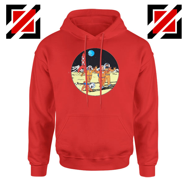 Tintin Space Adventure Red Hoodie