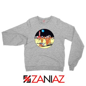 Tintin Space Adventure Sport Grey Sweatshirt