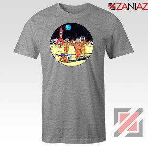 Tintin Space Adventure Sport Grey Tshirt