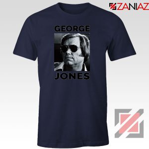 George Jones Photo Musician Navy Blue Tshirt
