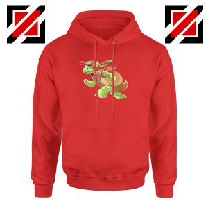 Slow and Steady Wins Graphic Red Hoodie