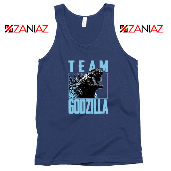 Team Godzilla Monster Film Navy Blue Tank Top