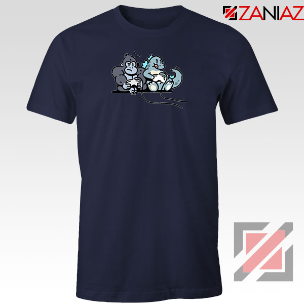 Videogame Kong and Godzilla Navy Blue Tshirt