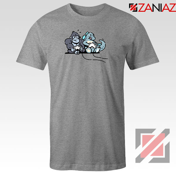 Videogame Kong and Godzilla Sport Grey Tshirt
