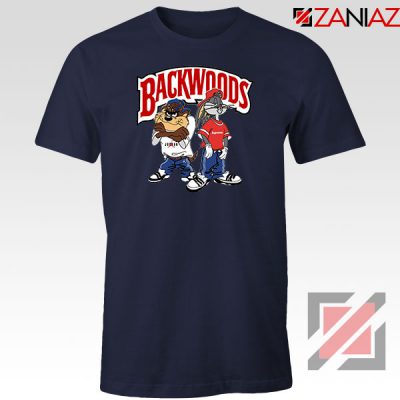 Backwoods Logo Bugs and Taz Navy Blue Tee