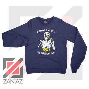 Banana The Skeletons Away Cheap Navy Blue Sweatshirt