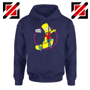 Bart Simpson Sitcom Eat My Shorts Navy Blue Hoodie