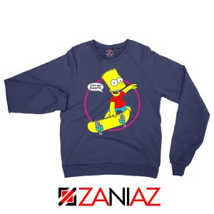Bart Simpson Sitcom Eat My Shorts Navy Blue Sweater