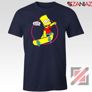 Bart Simpson Sitcom Eat My Shorts Navy Blue Tshirt
