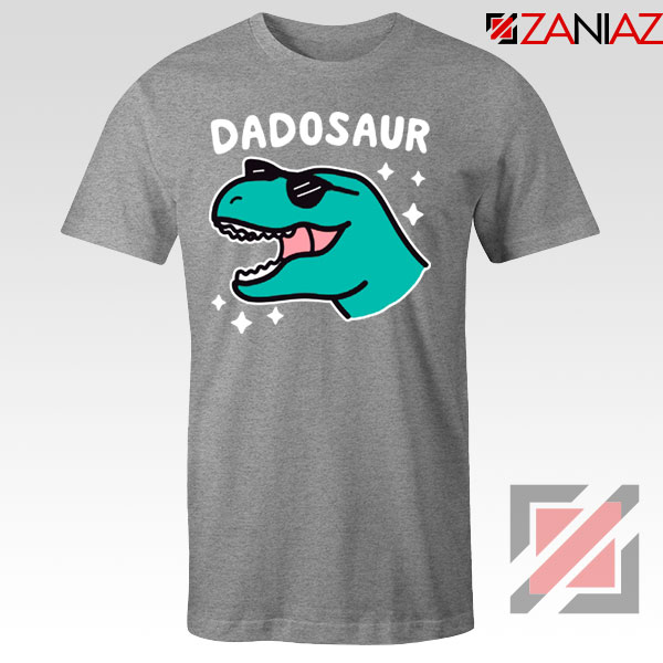 Best Dad Dinosaur Gift Grey Tee