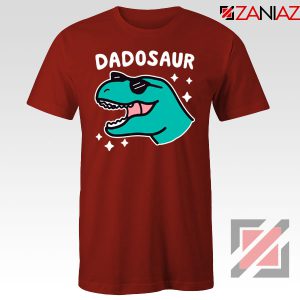 Best Dad Dinosaur Gift Red Tee
