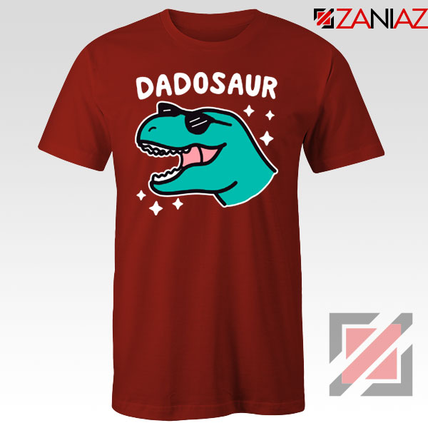 Best Dad Dinosaur Gift Red Tee