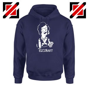 Escobart Simpson Cheap Graphic Navy Blue Hoodie