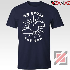 Ew Gross The Sun Racer Back Graphic Navy Blue Tee
