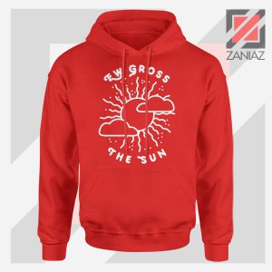 Ew Gross The Sun Racer Back Graphic Red Hoodie