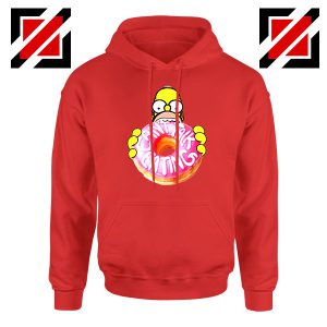Homer Jay Simpson Eat Donut Red Hoodie