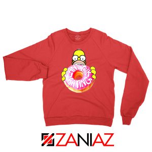 Sweatshirt Les Simpsons Homer Mange Un Donut - Texte "Can't Talk Eating" - Coton 241g - Coupe Classique - Taille Homme/femme