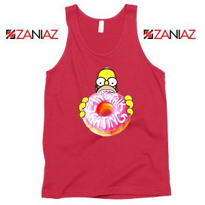 Homer Jay Simpson Eat Donut Red Tank Top