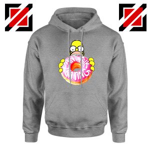 Homer Jay Simpson Eat Donut Sport Grey Hoodie