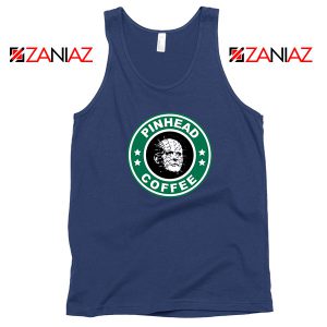 Horror Pinhead Starbucks Coffee Navy Blue Tank Top