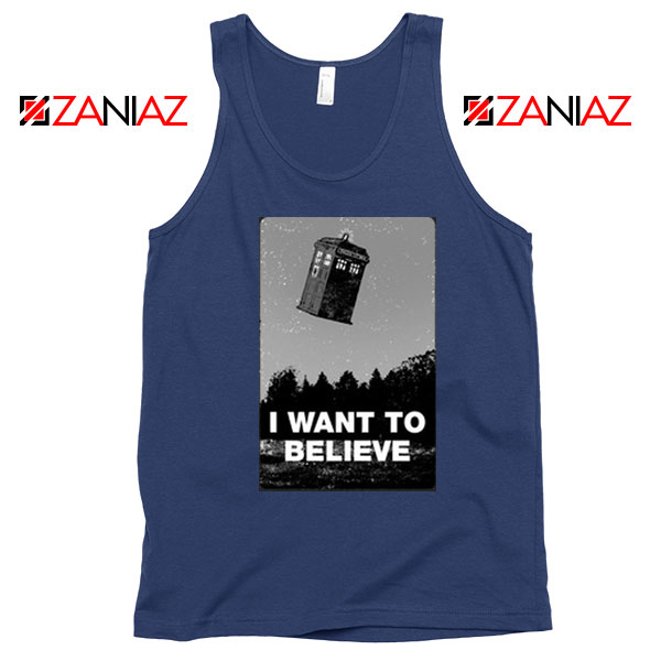 I Want To Believe Doctor Who Best Navy Blue Tank Top