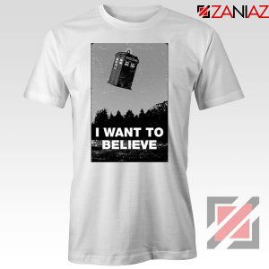 I Want To Believe Doctor Who Graphic White Tee
