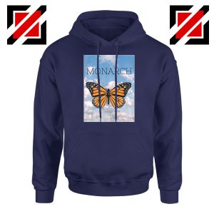Monarch Butterfly Graphic Animal Navy Blue Hoodie