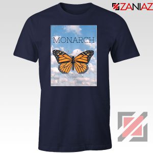 Monarch Butterfly Graphic Animal Navy Blue Tshirt