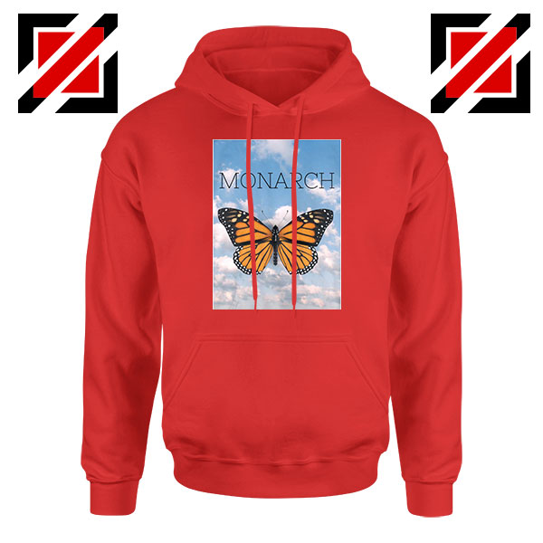 Monarch Butterfly Graphic Animal Red Hoodie