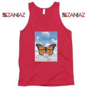 Monarch Butterfly Graphic Animal Red Tank Top
