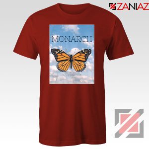 Monarch Butterfly Graphic Animal Red Tshirt