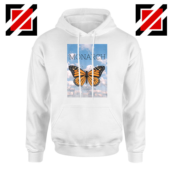 Monarch Butterfly Graphic Animal White Hoodie
