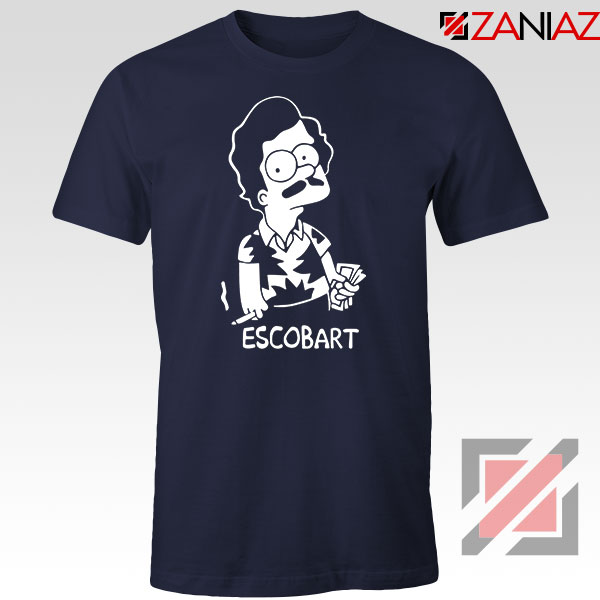 Pablo Escobart Simpson Cheap Navy Blue Tshirt