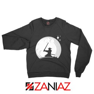 Samurai Silhouette Moon Graphic Sweatshirt